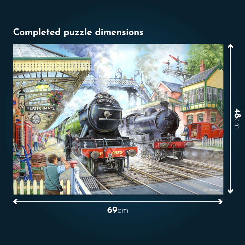 House of Puzzles - Train Now Standing - 1000 Piece Jigsaw Puzzle