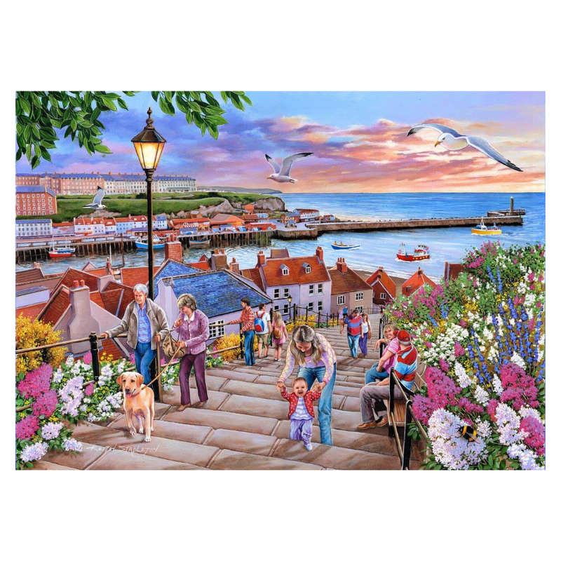 House of Puzzles - 199 Steps Whitby - 1000 Piece Jigsaw Puzzle