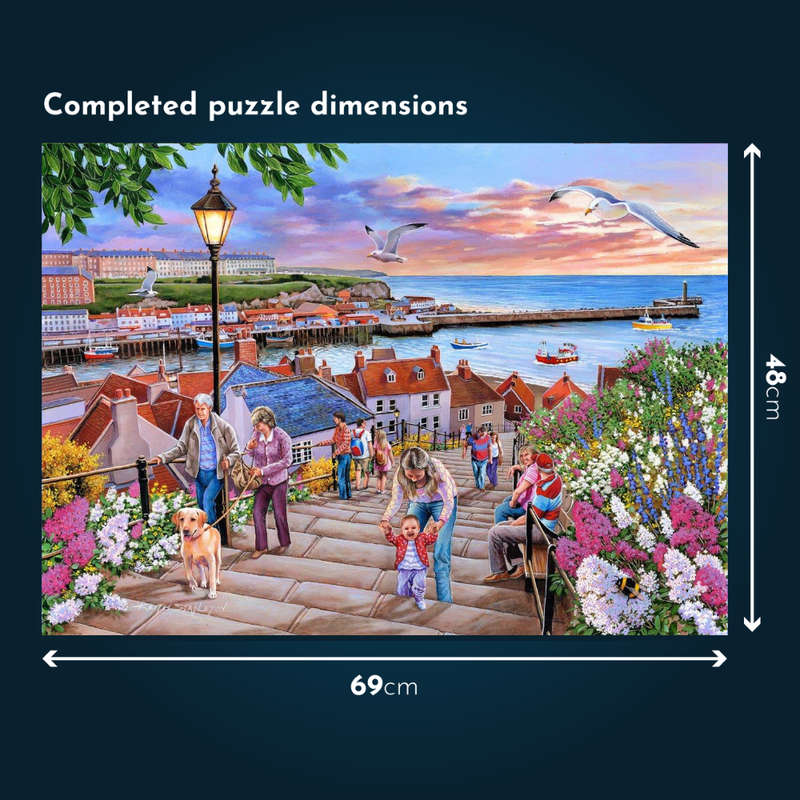 House of Puzzles - 199 Steps Whitby - 1000 Piece Jigsaw Puzzle