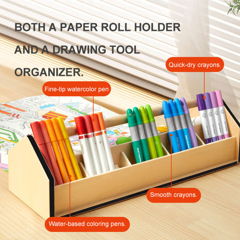 Mideer - Paper Roll Holder with Built-in Stationery Organiser