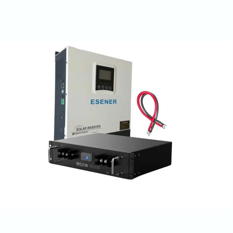 ESENER 3KVA Hybrid Inverter with 2.56kWh Lithium Battery - 24V System