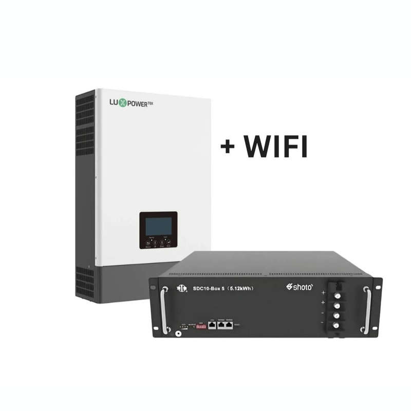 LuxPower 5KVA / 5000W Hybrid Inverter + 5.12kWh SHOTO Lithium Battery / Smart Off-Grid & Backup S...
