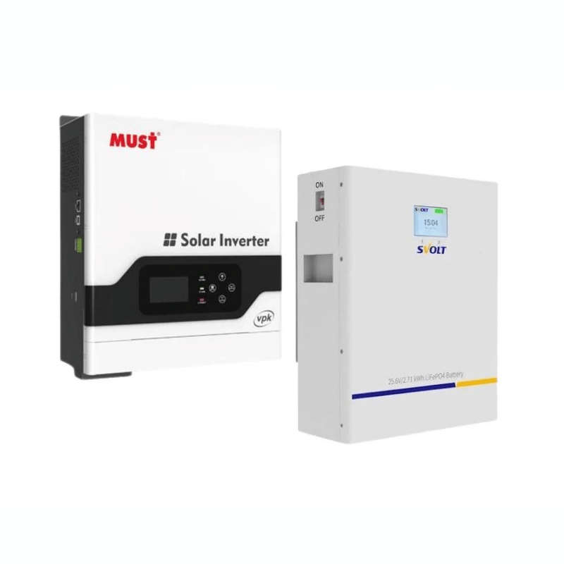 3KVA / 3000W MPPT MUST Hybrid Inverter with 2.71kWh SVOLT LiFePO4 Battery