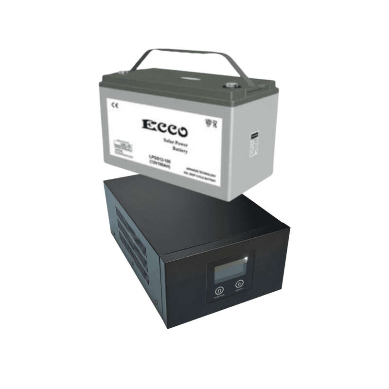 Ecco 1000W 12V Pure Sine Wave Inverter + 100Ah Gel Battery / Budget Solar Backup Combo