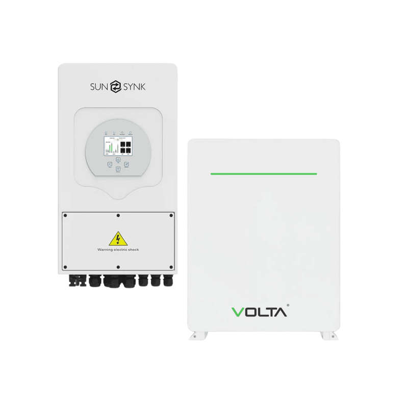 Sunsynk 5KW Hybrid Inverter MPPT + 1x Volta (Stage 1 New Gen) 5.12kWh Lithium Battery / Solar Pow...