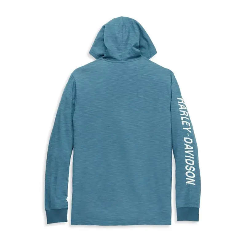 Mens #1 Race Slub Jersey Hooded Graphic Tee - L