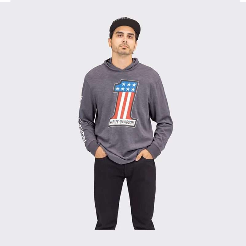 Men's #1 Race Slub Jersey Hooded Graphic Tee - XL