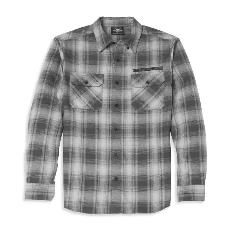 Men's Willie G Skull Plaid Flannel Shirt - 4XL
