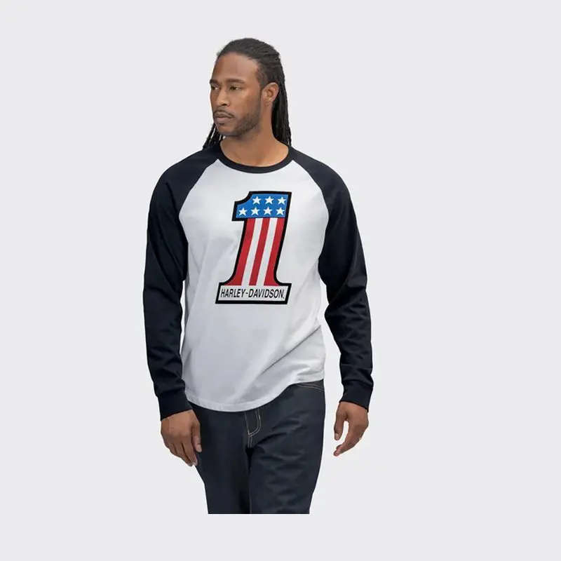 Men's #1 Race Raglan Sleeve Graphic Tee - XL