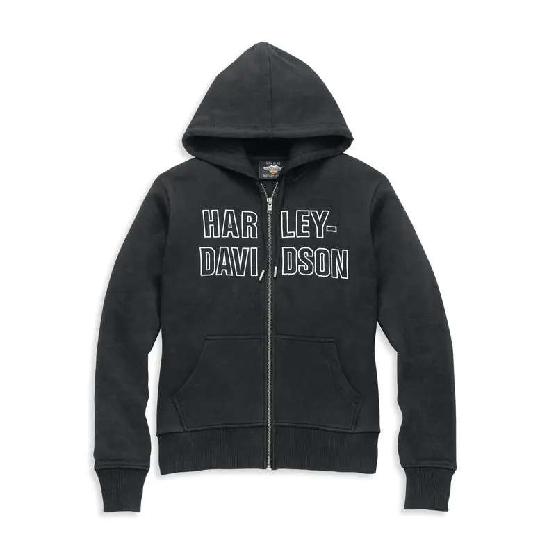 Women's Bar Font Embroidered Hoodie - S