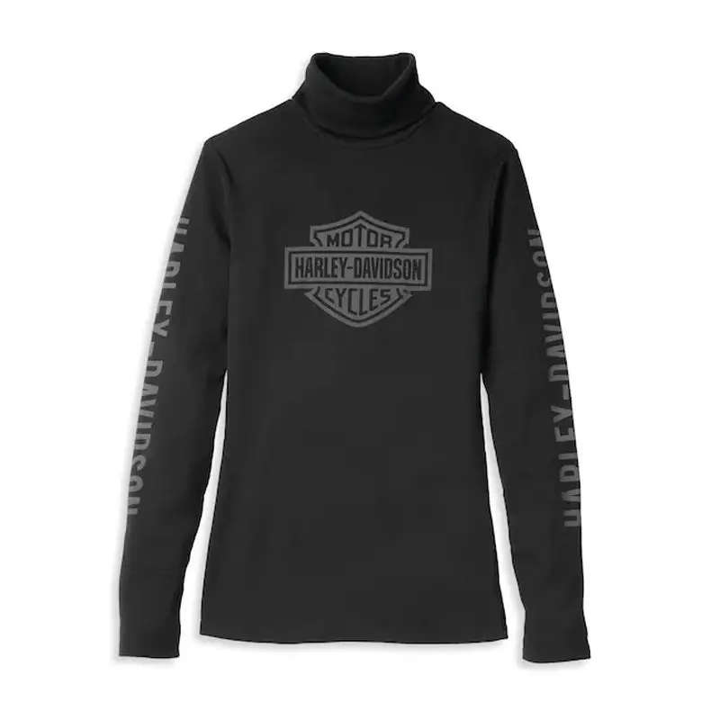 Women's Bar &amp; Shield Logo Rib Turtleneck - Black Beauty - XL