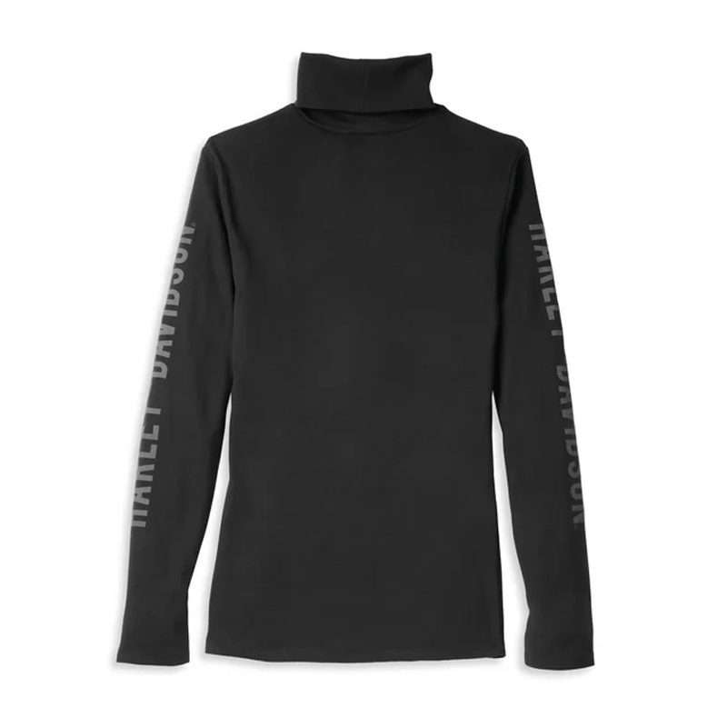 Women's Bar &amp; Shield Logo Rib Turtleneck - Black Beauty - XL