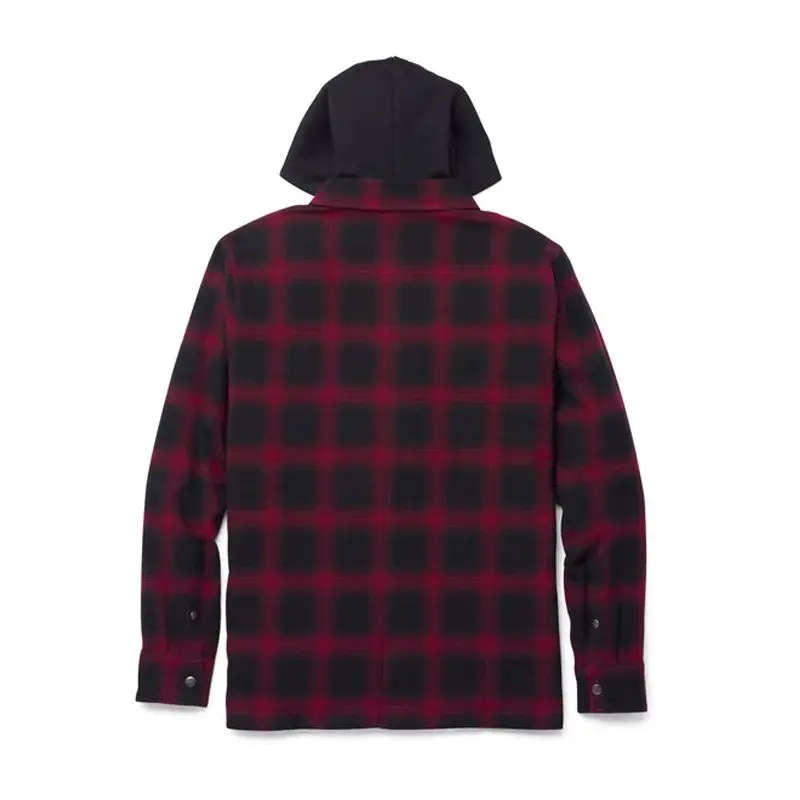 Men's Bar & Shield Removable Hood Plaid Shirt Jacket - 3XL