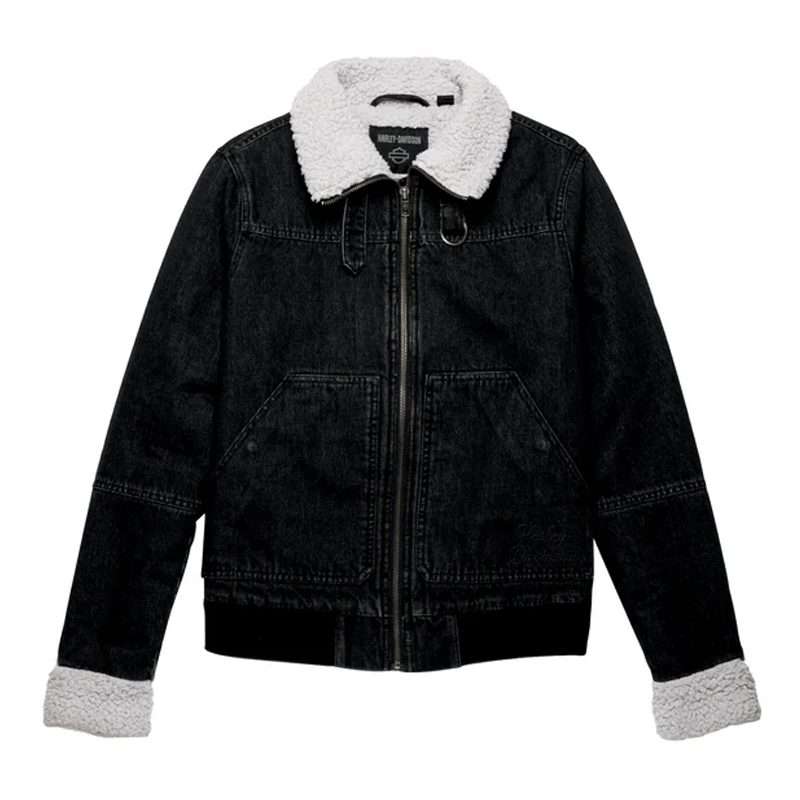 Womens Transcendent Sherpa Lined Denim Jacket - XL