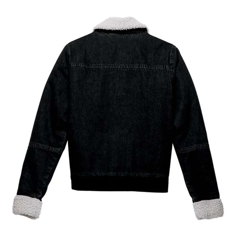 Womens Transcendent Sherpa Lined Denim Jacket - XL