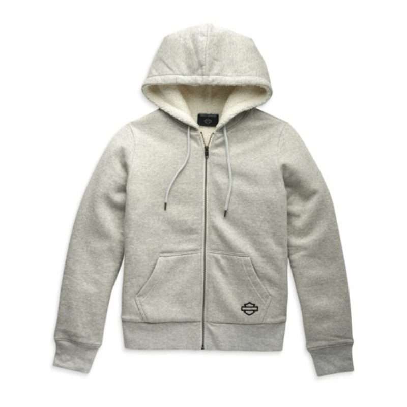 Women's Road Home Sherpa Lined Zip Front Fleece - Light Grey Heather - XL