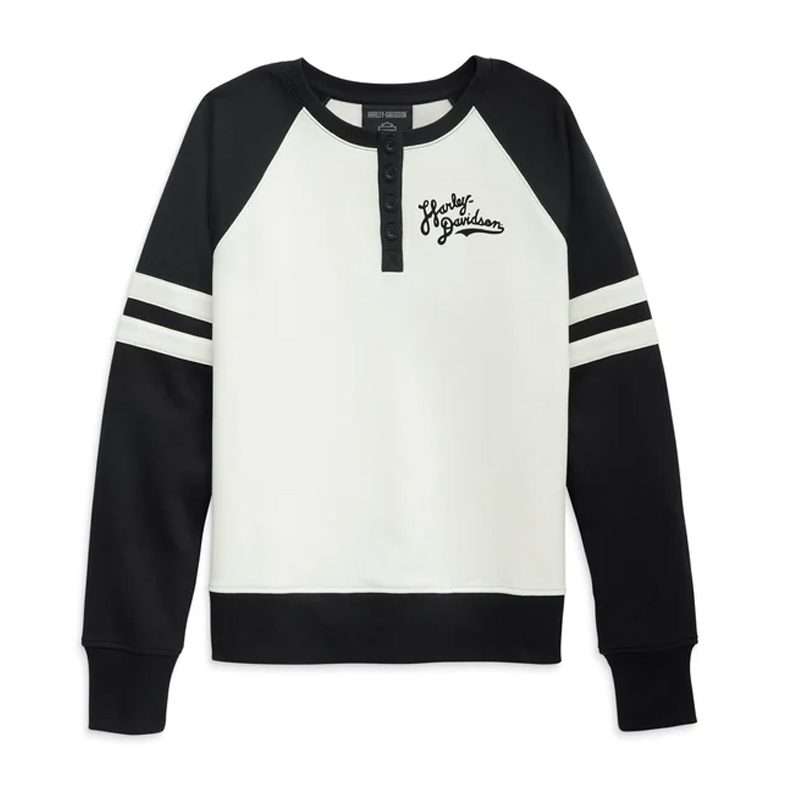 Women's Open Road Henley Fleece Pullover - Colorblocked - Black Beauty - L