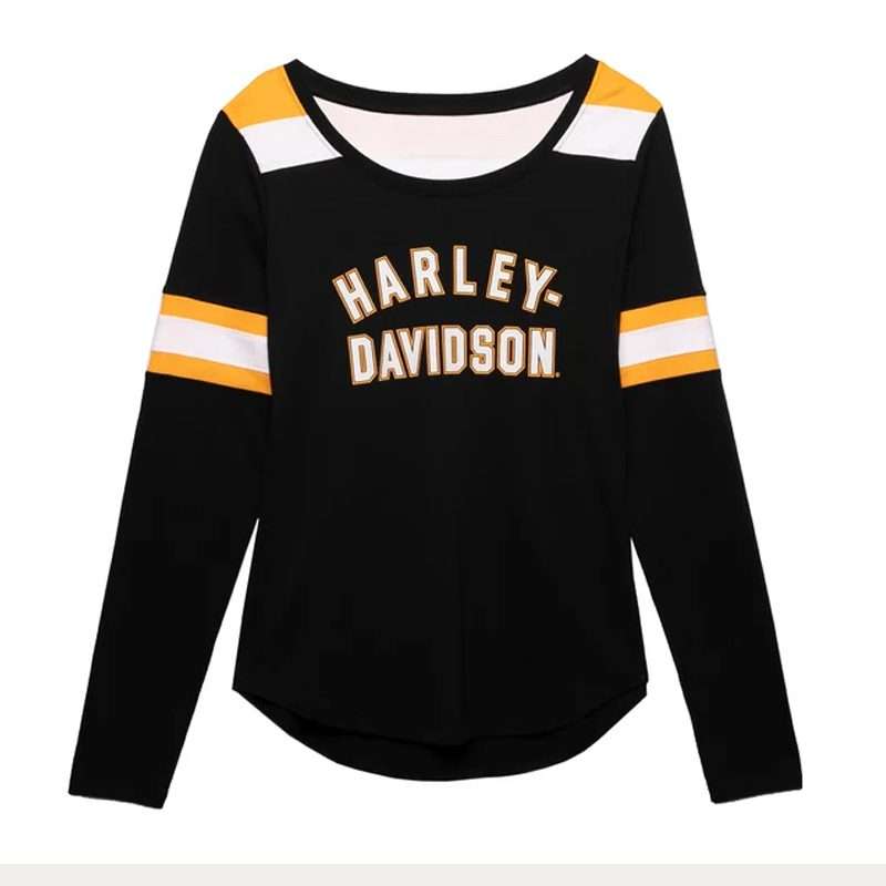 Women's Genuine Striped Colorblock Long Sleeve Tee - 1W