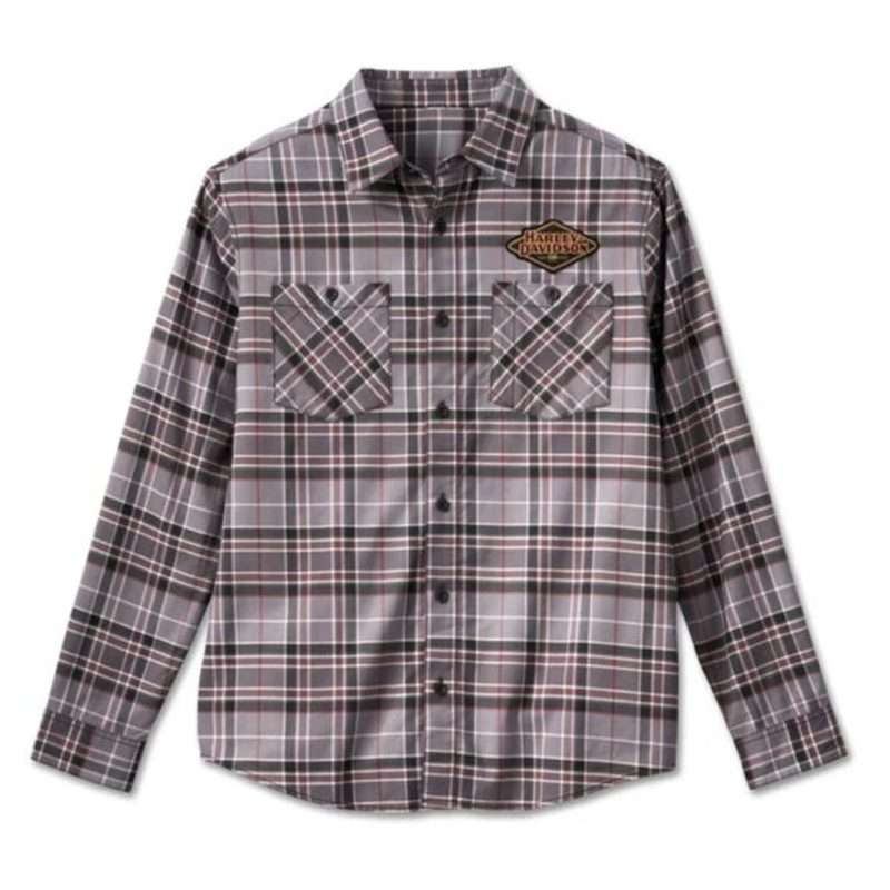 Mens 120th Anniversary Plaid Shirt  Grey Plaid - M