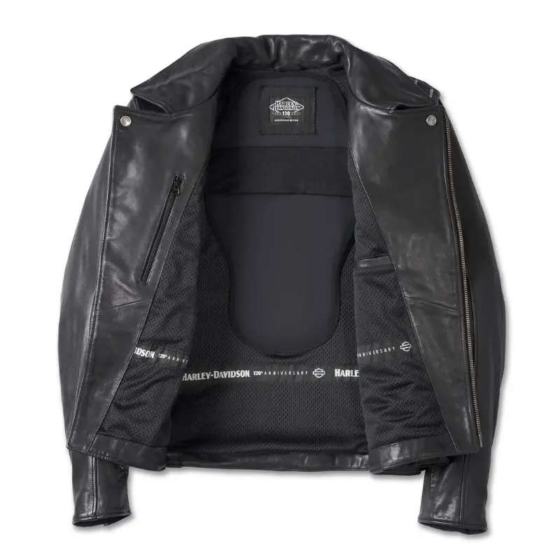 Men's 120th Anniversary Cycle Champ Leather Biker Jacket - M