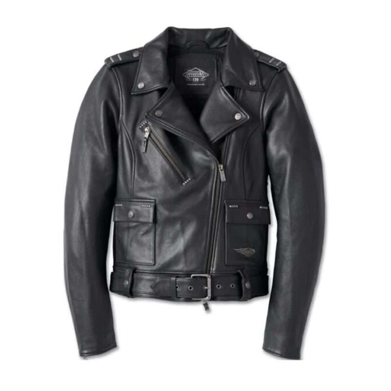 Women's 120th Anniversary Cycle Queen Leather Biker Jacket - XL
