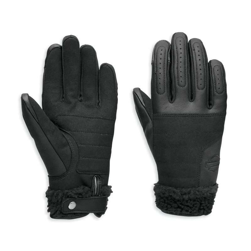 Womens Maverick Mixed Media Gloves - M