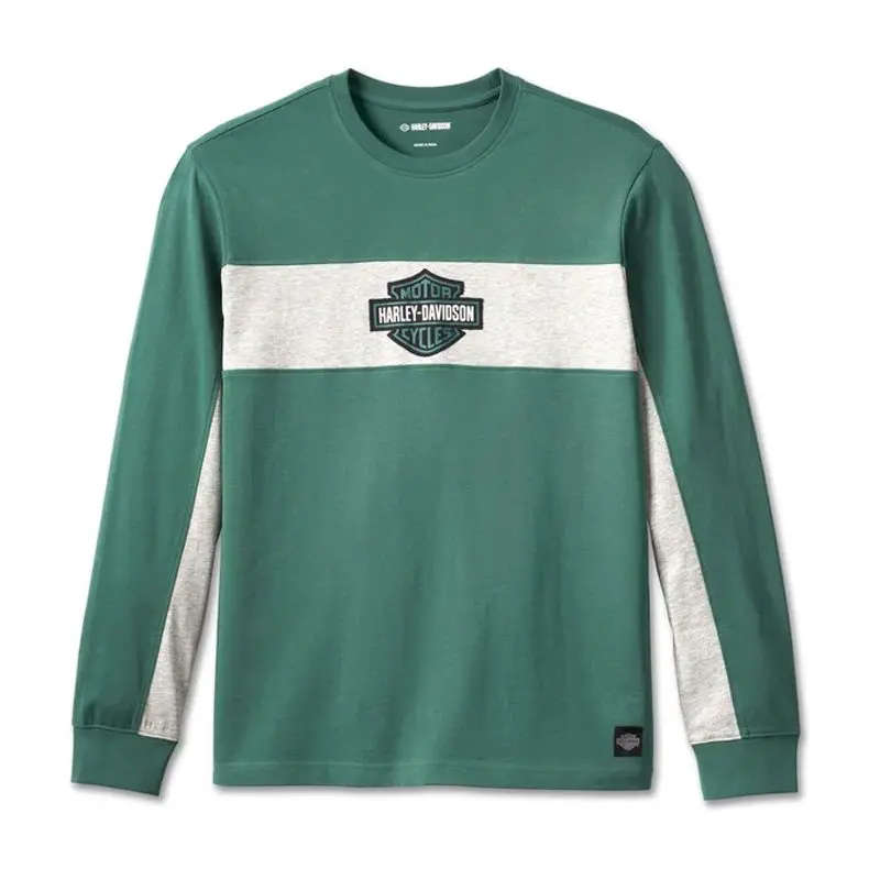 Men's Racing Bar &amp; Shield Tee - Colorblocked- Bistro Green - S