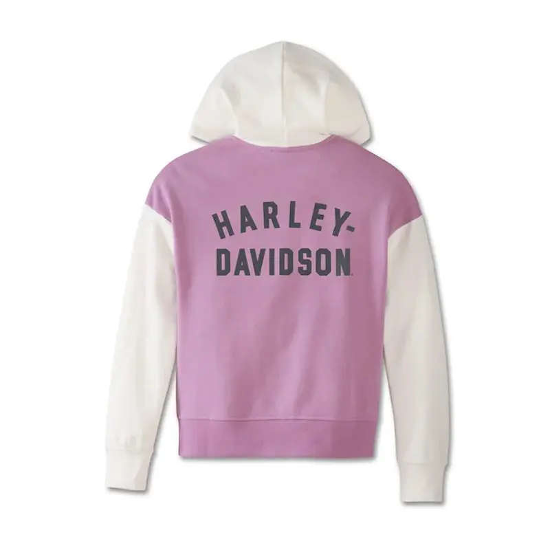 Women's Special Racer Front Zip Front Hoodie - Colorblocked - Lavender Herb - S