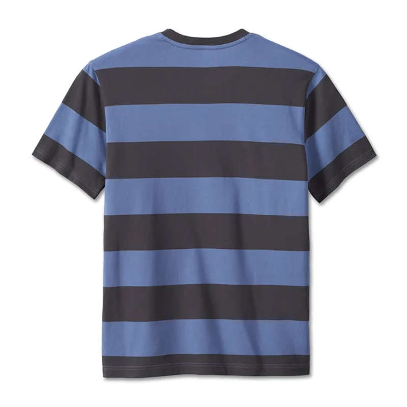 Men's Bar &amp; Shield Striped Tee - Colony Blue Stripe - L