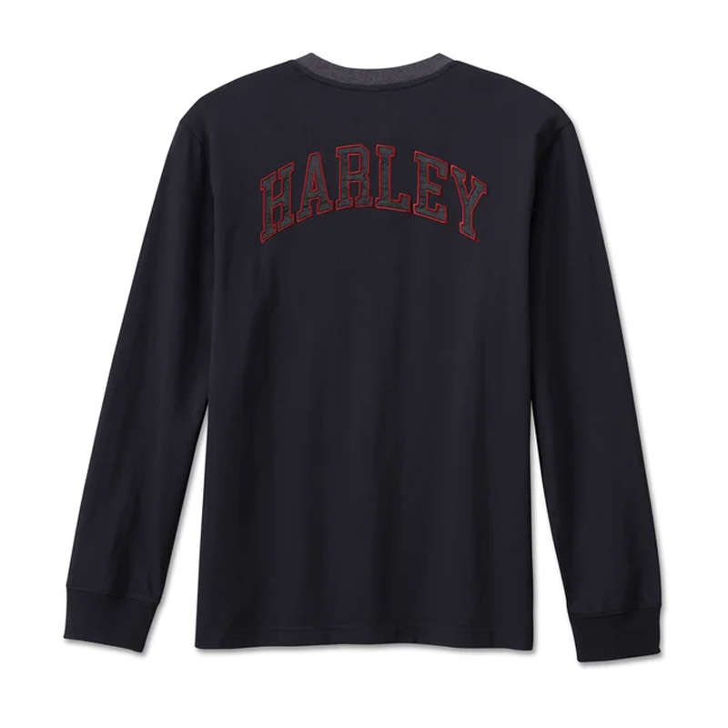 Men's Hometown Henley - Black - L