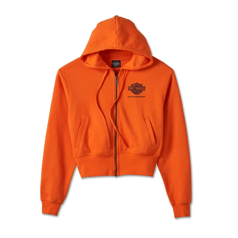 Women's 120th Anniversary Zip Front Hoodie Bright White - L