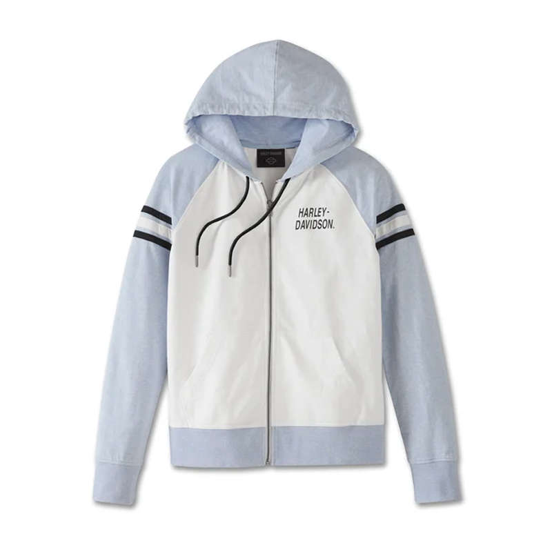 Women's Special Liberty Zip Front Hoodie - Colorblocked - Skyway - M