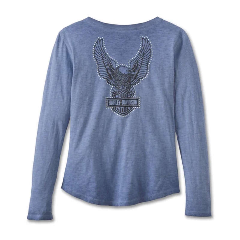 Women's Throttle Lace-Up Knit Top - Colony Blue - 2XL