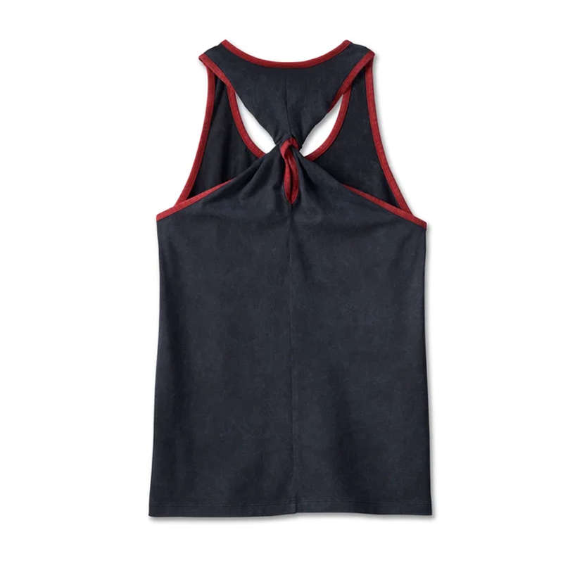 Women's National Anthem Twist Back Tank - Black Beauty - 2XL