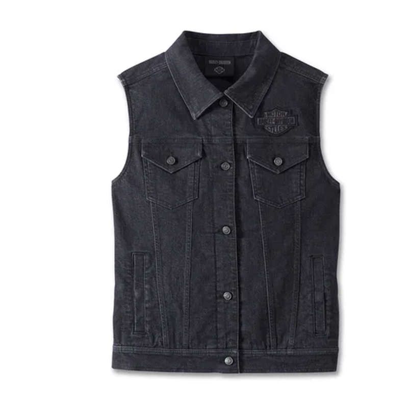 Women's Kickstart 3-in-1 Black Denim Jacket - Black Beauty - M
