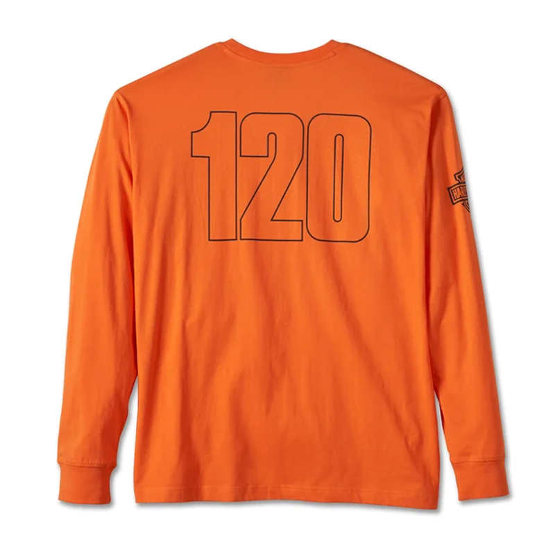 Men's 120th Anniversary Long Sleeve Tee Orange - XL
