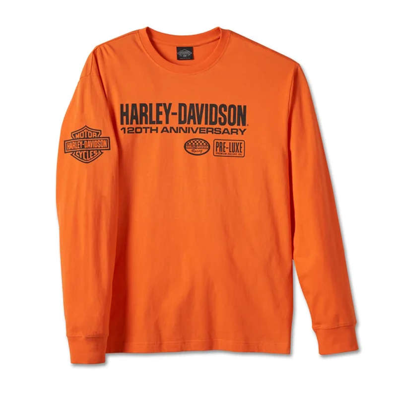 Men's 120th Anniversary Long Sleeve Tee Orange - XL