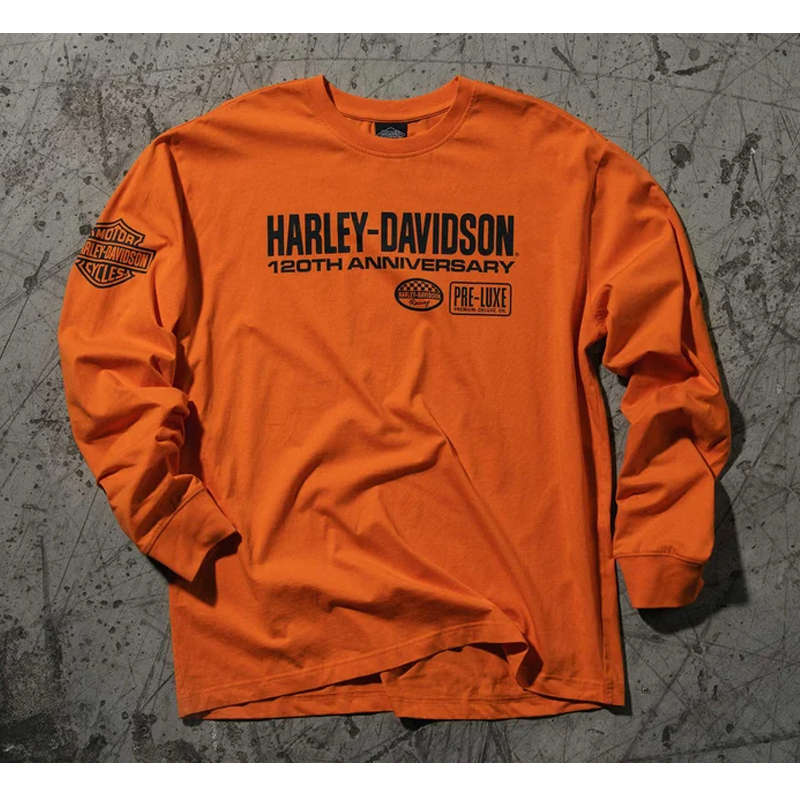 Men's 120th Anniversary Long Sleeve Tee Orange - XL