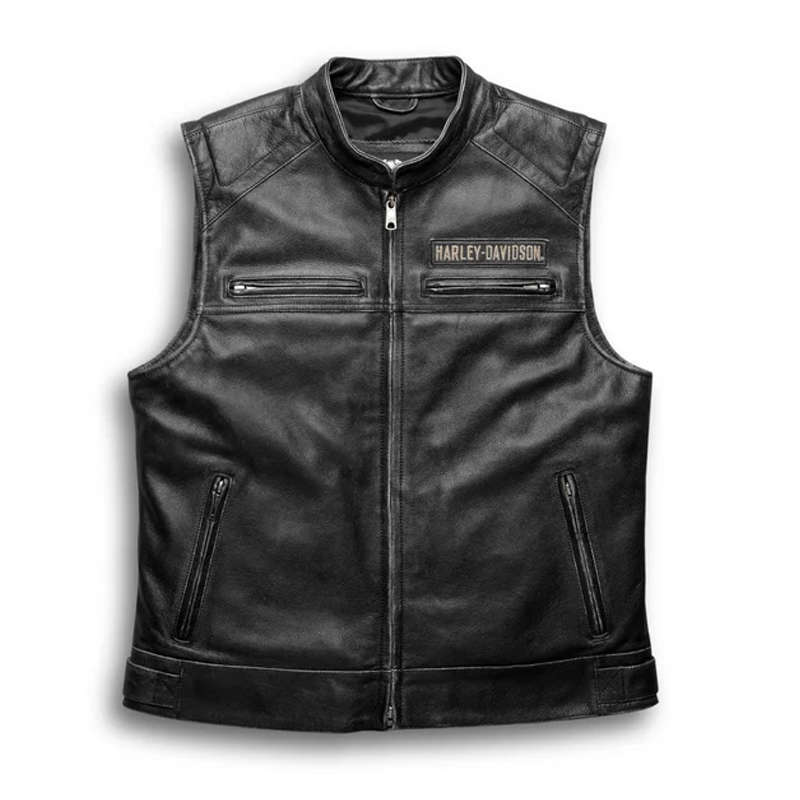 Men's Passing Link Leather Vest - L