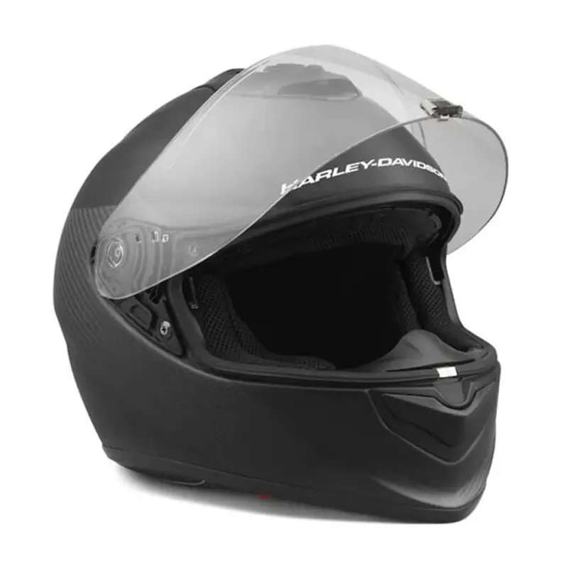 Men's H-D Brawler Carbon Fiber X09 Full Face with Sun Shield Helmet - L