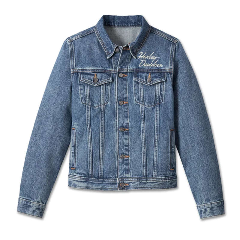 Women's Essential Bar &amp; Shield Denim Jacket - Medium Indigo - 2W