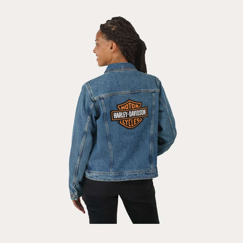 Women's Essential Bar &amp; Shield Denim Jacket - Medium Indigo - 2W
