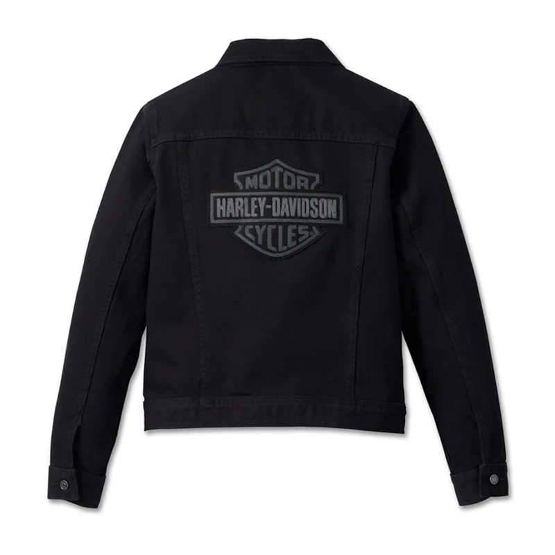 Women's Essential Bar &amp; Shield Denim Jacket - Black Denim - 2W