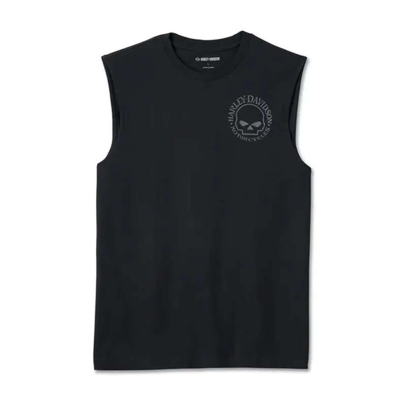 Men's Willie G Skull Muscle Tee - Black Beauty - 4XL