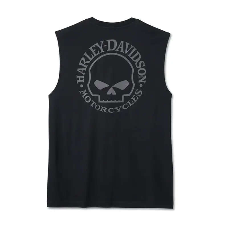 Men's Willie G Skull Muscle Tee - Black Beauty - 4XL