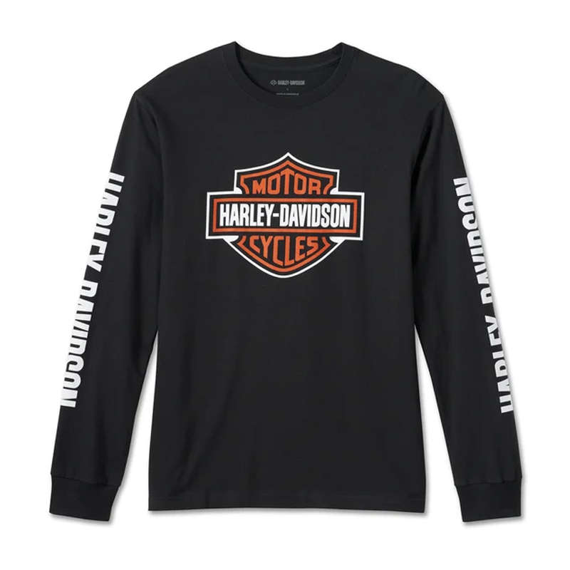 Men's Bar &amp; Shield Long Sleeve Tee - Black - S