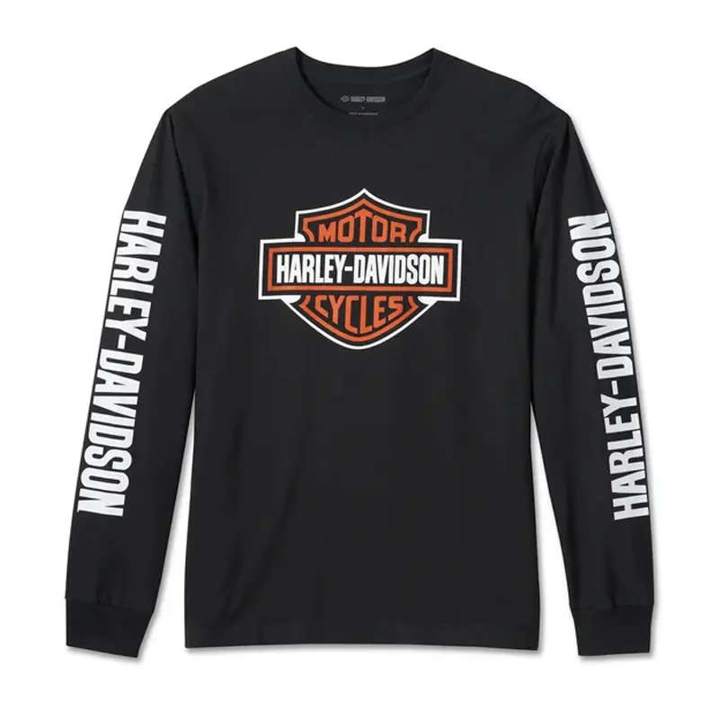 Men's Bar &amp; Shield Long Sleeve Tee - Black - S