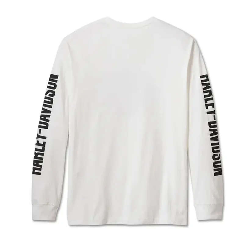 Men's Bar &amp; Shield Long Sleeve Tee - White - 4XL