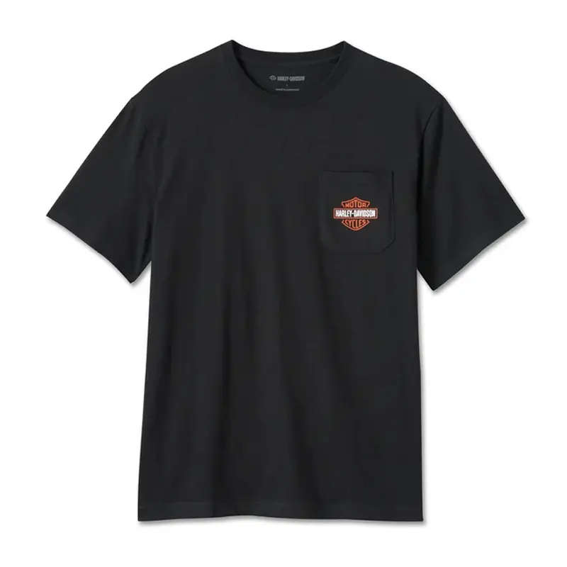 Men's Bar &amp; Shield Pocket Tee - Black Beauty - 4XL