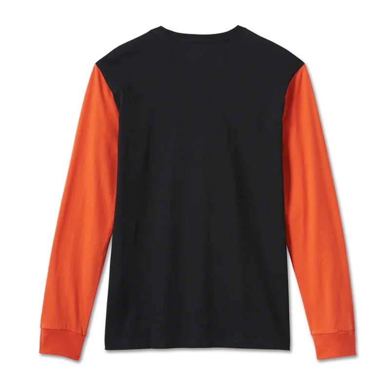 Mens Bar &amp; Shield Long Sleeve Colorblocked Raglan Tee - S